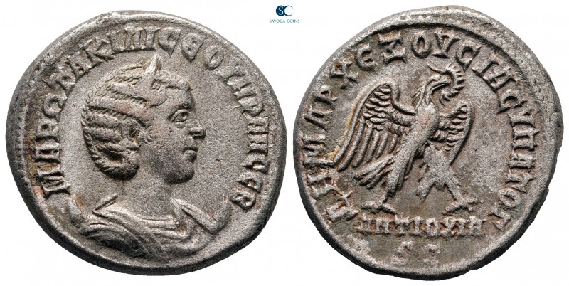 Seleucis and Pieria. Antioch. Otacilia Severa AD 244-249. 
Billon-Tetradrachm
...