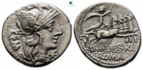 M. Aburius M.f. Geminus 132 BC. Rome. Denarius AR
