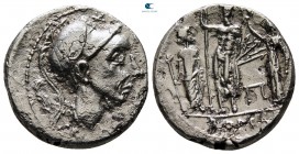 Cn. Blasio Cn.f 112-111 BC. Rome. Denarius AR