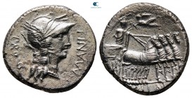 L. Sulla and L. Manlius Torquatus 82 BC. Military mint travelling with Sulla. Denarius AR
