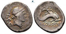 Cordius Rufus 46 BC. Rome. Denarius AR