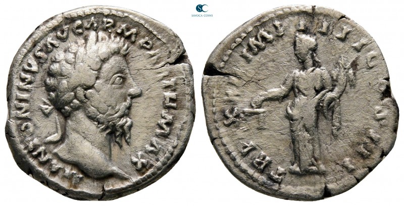 Marcus Aurelius AD 161-180. Rome
Denarius AR

20 mm., 2,97 g.



nearly v...