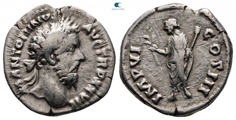 Marcus Aurelius AD 161-180. Rome
Denarius AR

19 mm., 3,05 g.



very fin...