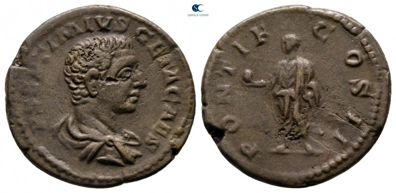 Geta, as Caesar AD 197-209. Rome
Denarius AR

20 mm., 2,75 g.



very fin...