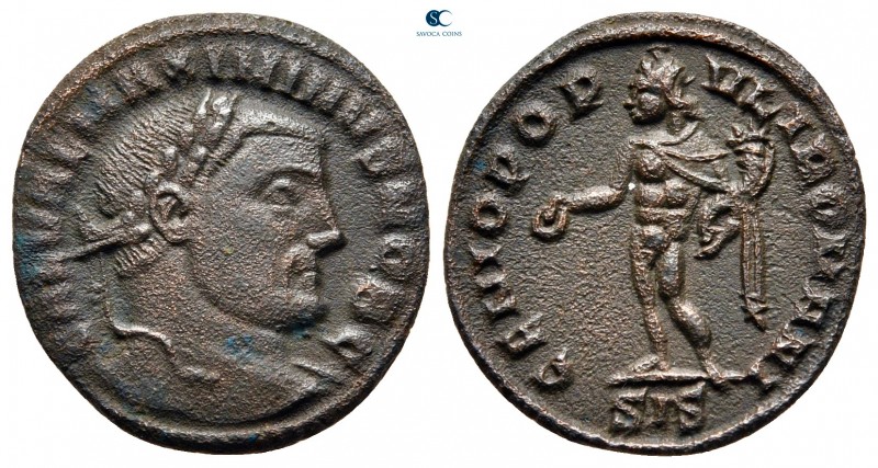 Maximinus II Daia, as Caesar AD 305-308. Siscia
Follis Æ

19 mm., 2,22 g.

...