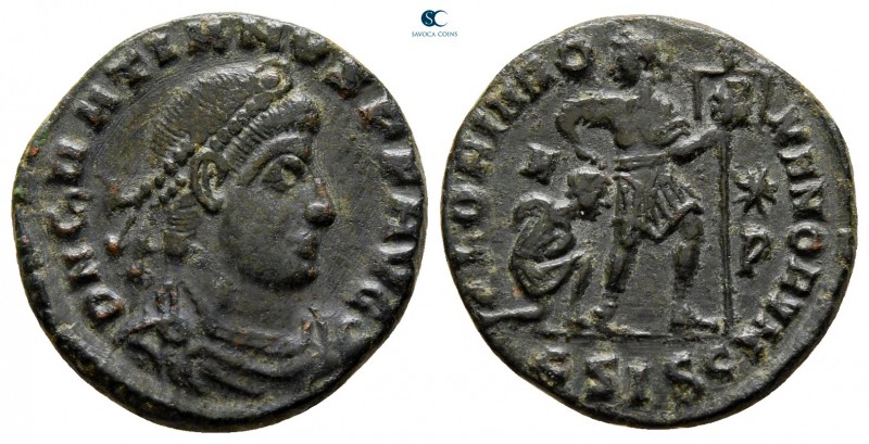 Gratian AD 375-383. Siscia
Follis Æ

17 mm., 2,46 g.



very fine