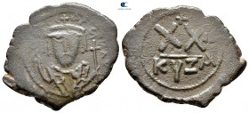 Phocas AD 602-610. Cyzicus. Half Follis or 20 Nummi Æ