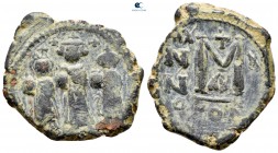 Heraclius & H.Constantine & Martina AD 610-641. Constantinople. Follis or 40 Nummi Æ