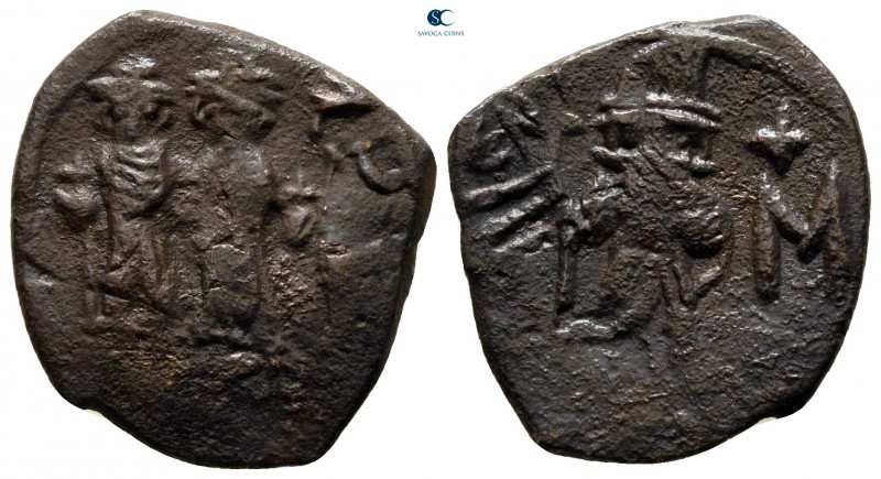 Constans II, with Constantine IV, Heraclius, and Tiberius AD 641-668. Constantin...
