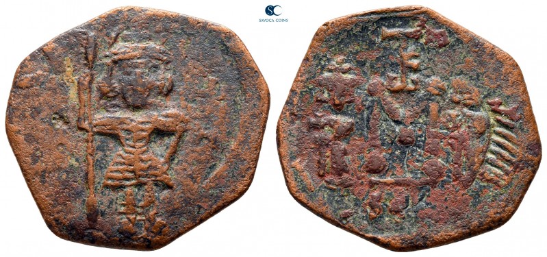 Constantine IV Pogonatus, with Heraclius and Tiberius AD 668-685. Syracuse
Foll...