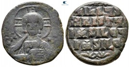Attributed to Basil II and Constantine VIII AD 976-1028. Constantinople. Anonymous Follis Æ