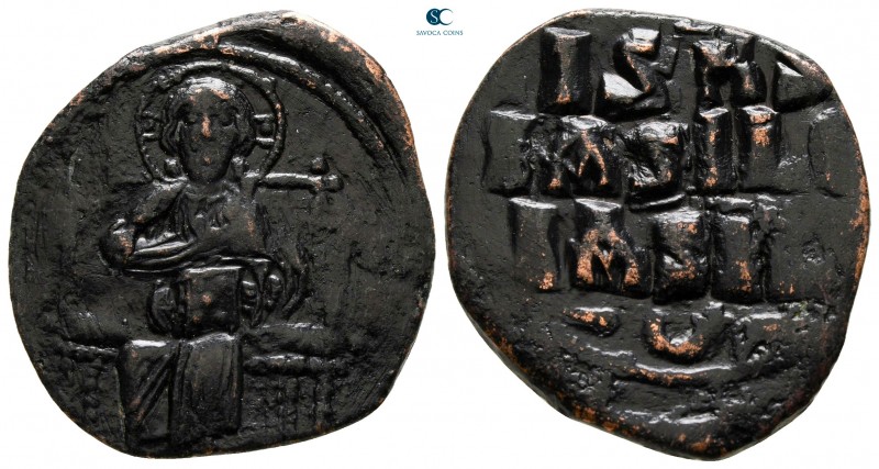 Constantine IX Monomachus AD 1042-1055. Constantinople
Anonymous Follis Æ

27...