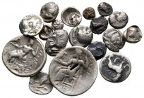 Lot of ca. 18 greek silver coins / SOLD AS SEEN, NO RETURN!nearly very fine