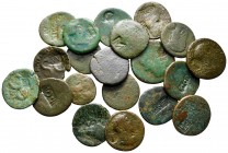 Lot of ca. 20 roman countermarked bronze coins / SOLD AS SEEN, NO RETURN!fine