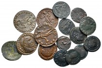 Lot of ca. 16 late roman bronze coins / SOLD AS SEEN, NO RETURN!very fine