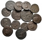 Lot of ca. 14 late roman bronze coins / SOLD AS SEEN, NO RETURN!very fine