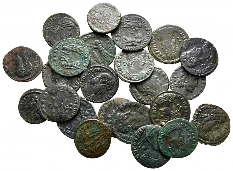 Lot of ca. 21 late roman bronze coins / SOLD AS SEEN, NO RETURN!

very fine