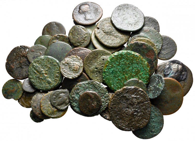 Lot of ca. 50 ancient bronze coins / SOLD AS SEEN, NO RETURN!

fine