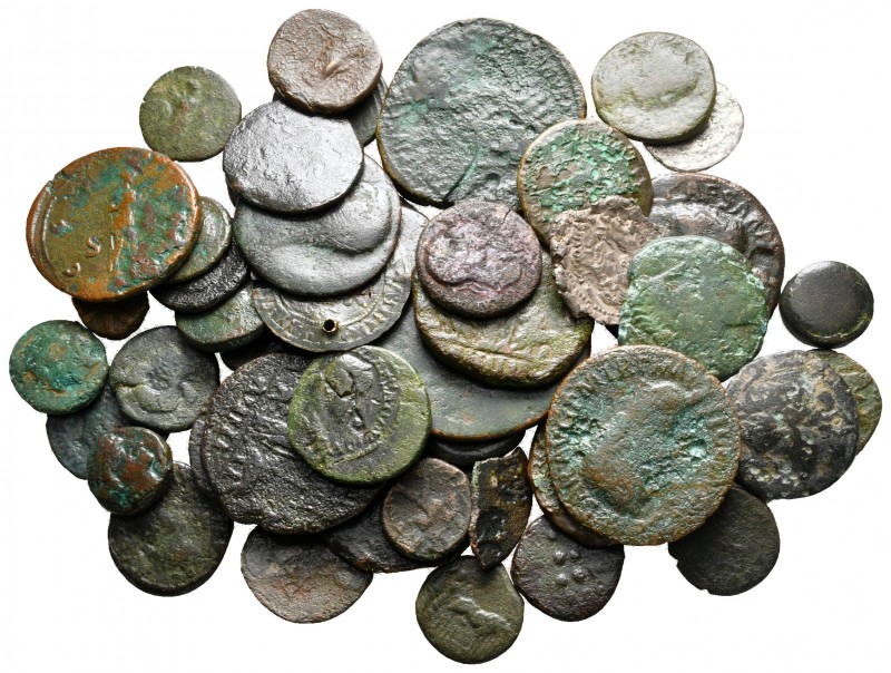 Lot of ca. 50 ancient bronze coins / SOLD AS SEEN, NO RETURN!

fine