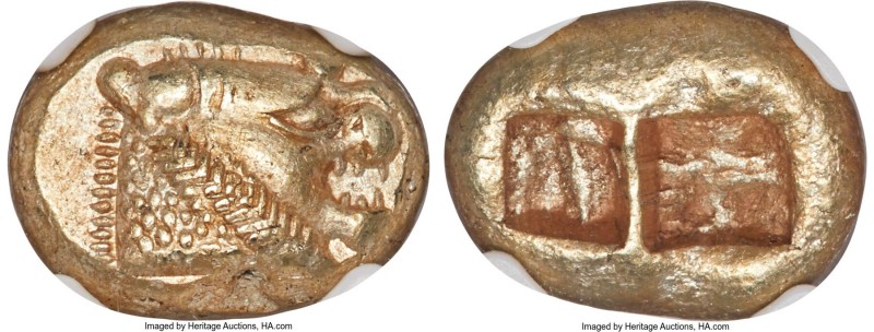 LYDIAN KINGDOM. Alyattes or Walwet (ca. 610-561 BC). EL third-stater or trite (1...