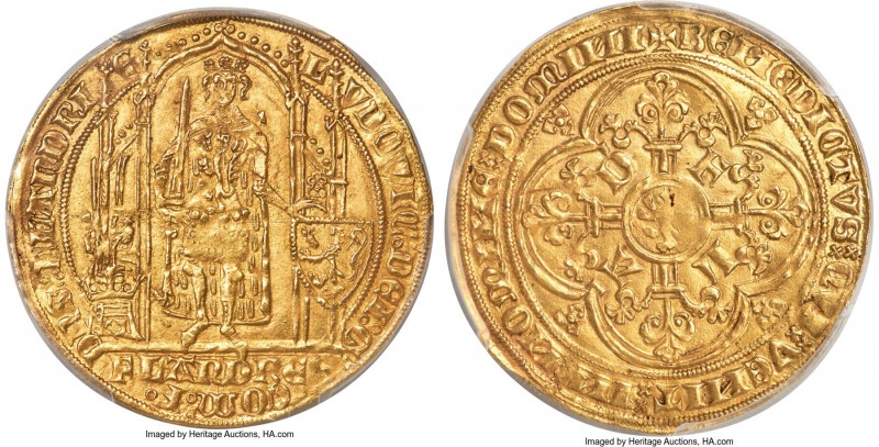Flanders. Louis II de Mâle (1346-1384) gold Flandres d'Or (Franc a Pied) ND (136...