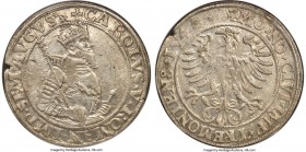 Dortmund. Free City Taler 1542 AU50 NGC, Dav-9172 var. (date), Schulten-774 (same). A rare issue hailing from the Hanseatic city of Dortmund, which at...