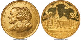 Hamburg. Free City gold "Heinrich Schmilinsky" Medal of 100 Marks 1895-Dated MS64+ NGC, Gaed-2480, Vogel-8889. 42mm. 36.65gm. Struck in commemoration ...