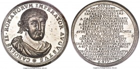 25-Piece Certified Specimen "Kings and Emperors" Medal Set ND (c. 1697) PCGS, 1) white metal "Charles II" Medal - SP63 2) silver "Arnulf of Carinthia"...