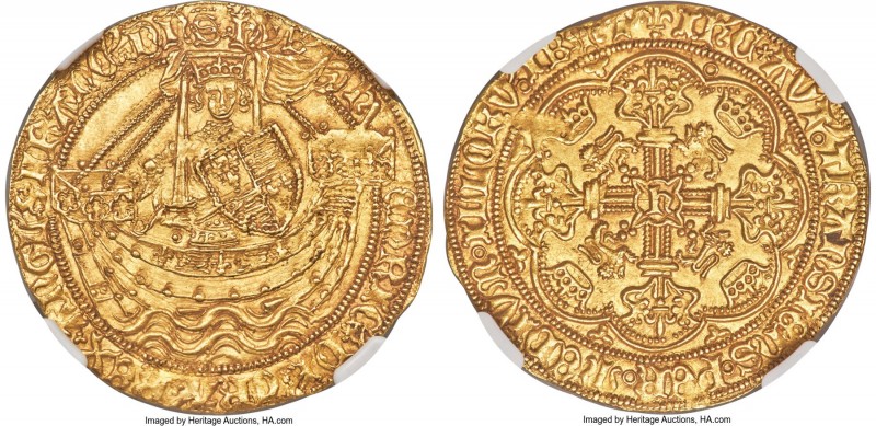 Henry VI (1st Reign, 1422-1461) gold Noble ND (1422-1430) MS64 NGC, London mint,...