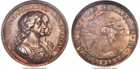 Charles II silver "British Colonization" Medal 1670 MS63 NGC, Eimer-245, MI-546/203, Betts-44. 41mm. By J. Roettier. Among the finest examples of this...