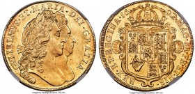 William & Mary gold 5 Guineas 1692 UNC Details (Obverse Repaired) NGC, KM479.1, S-3422, Schneider-Unl. QVARTO edge. A highly impressive example of thi...