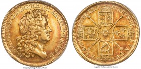 George I gold "Prince Elector" Guinea 1714 AU53 PCGS, KM538, S-3628. The first Guinea to be struck during George I's reign bearing perhaps the most hi...