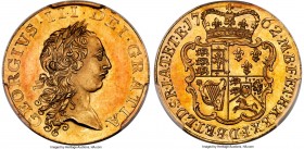 George III gold Proof Pattern 1/2 Guinea 1762 PR63 Cameo PCGS, KM-Pn42, cf. S-3731, W&R-125 (R4; this coin). Plain edge. By Richard Yeo. Stunning and ...