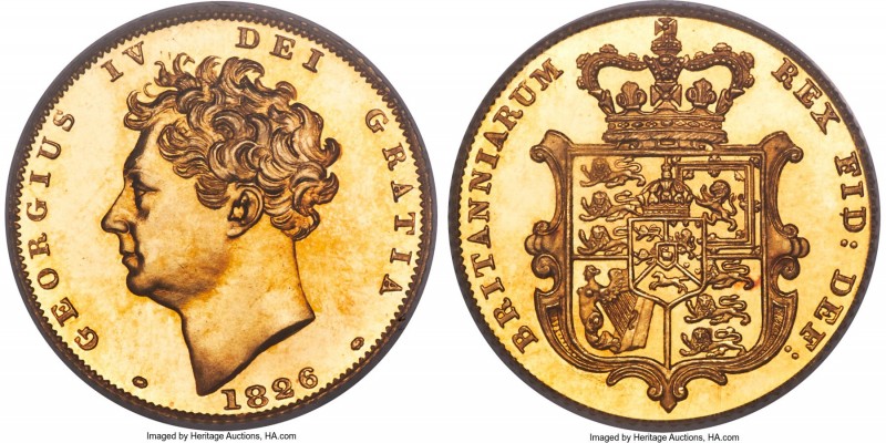 George IV gold Proof 1/2 Sovereign 1826 PR65 Cameo PCGS, KM700, S-3804, W&R-249....
