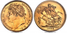 George IV gold Sovereign 1823 MS63 PCGS, KM682, S-3800, Marsh-7. Mintage: 617,000. Easily the lowest mintage date of the type and consequently, the ra...