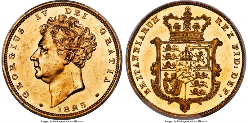 George IV gold Proof Pattern Sovereign 1825 PR62 Cameo PCGS, KM696, S-3801, W&R-...