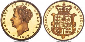 George IV gold Proof Sovereign 1826 PR64 Deep Cameo PCGS, KM696, S-3801, W&R-237 (R2). Reeded edge. A wondrous offering replete with hard mirror field...