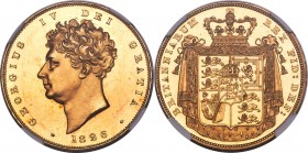 George IV gold Proof 2 Pounds 1826 PR64 Ultra Cameo NGC, KM701, S-3799, W&R-228. Wholly admirable in-hand, with only typical hairlines to establish th...