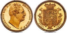 William IV gold Proof 1/2 Sovereign 1831 PR65 Deep Cameo PCGS, KM716, S-3830, W&R-267 (R3). Plain edge. Among the highest quality representatives of t...