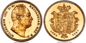 William IV gold Proof Mule 1/2 Sovereign 1837-Dated (1871) PR66 Cameo PCGS, KM-Unl., S-Unl., Schneider-Unl., W&R-269 (R7), cf. Marsh-412A (for mule da...