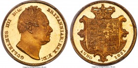 William IV gold Proof Sovereign 1831 PR64 Deep Cameo PCGS, KM717, S-3829B, W&R-261. Plain edge. A satisfactory and charming selection exhibiting a ful...