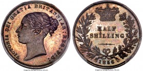 Victoria Proof Pattern 1/2 Shilling (6 Pence) 1856 PR66 PCGS, ESC-3297 (R4). An exceedingly rare and enigmatic pattern for the Sixpence with its denom...
