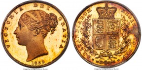 Victoria gold Proof Sovereign 1839 PR64 Deep Cameo PCGS, KM736.1, S-3852, W&R-303. Plain Edge. Coin Alignment. Perhaps the most striking feature of th...
