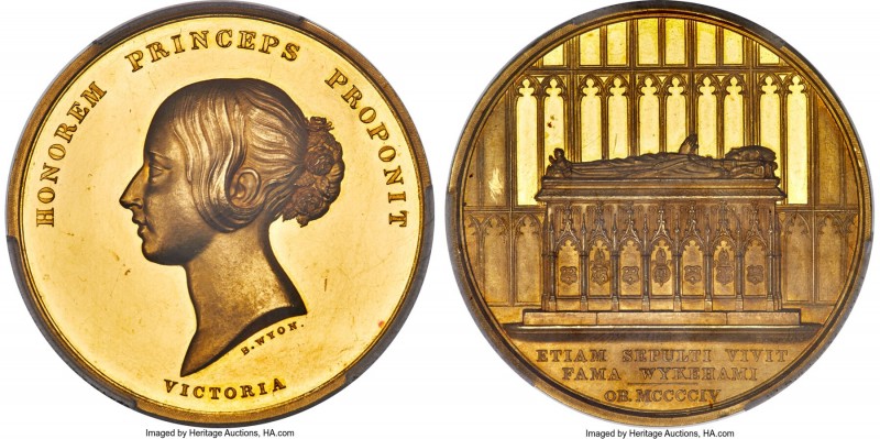 Victoria gold Specimen "Winchester College" Prize Medal 1846 SP62+ PCGS Eimer-Un...