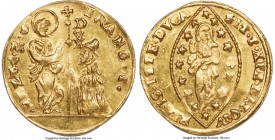 Venice. Franz I (II) of Austria gold Zecchino ND (1815-1835) MS62 NGC, KM781 (misdescribed as with legend FRANC II), CNI-VIIIc.38, Ives-Plate VI, Bell...