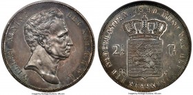 Willem I Proof Piefort 2-1/2 Gulden 1840 PR62 NGC, Utrecht mint, KM-P14, Schulman-257a (RRR). 51.83gm. An extremely rare double-weight representative ...