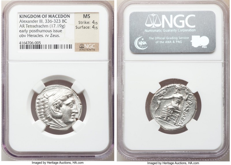 MACEDONIAN KINGDOM. Alexander III the Great (336-323 BC). AR tetradrachm (25mm, ...