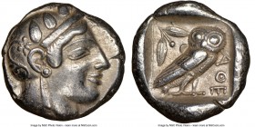 ATTICA. Athens. Ca. 475-465 BC. AR tetradrachm (23mm, 17.12 gm, 10h). NGC Choice VF S 5/5 - 5/5. Head of Athena right with frontal eye and 'archaic sm...