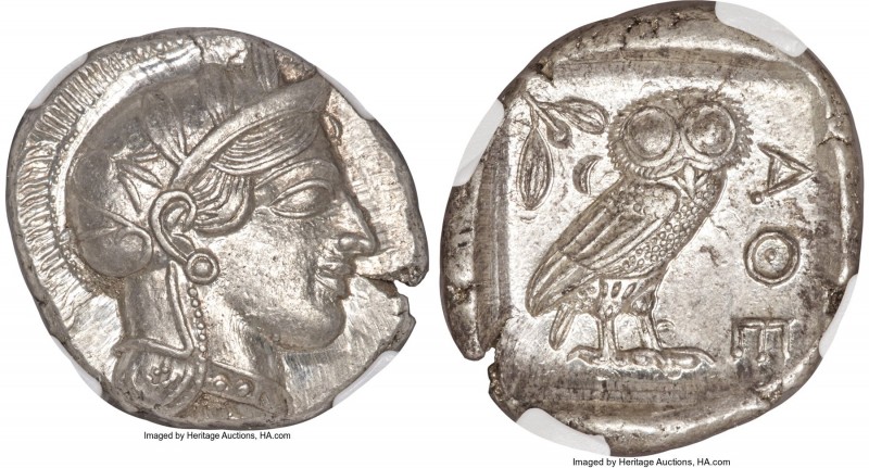 ATTICA. Athens. Ca. 440-404 BC. AR tetradrachm (27mm, 17.20 gm, 1h). NGC MS S 5/...