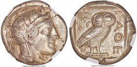 ATTICA. Athens. Ca. 440-404 BC. AR tetradrachm (23mm, 17.20 gm, 4h). NGC Choice AU S 5/5 - 5/5, Full Crest Mid-mass coinage issue. Head of Athena righ...